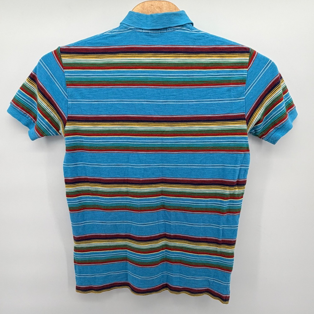 Vintage Polo Ralph Lauren Serape Blanket Stripe Southwestern Style Polo Shirt M - Picture 3 of 7